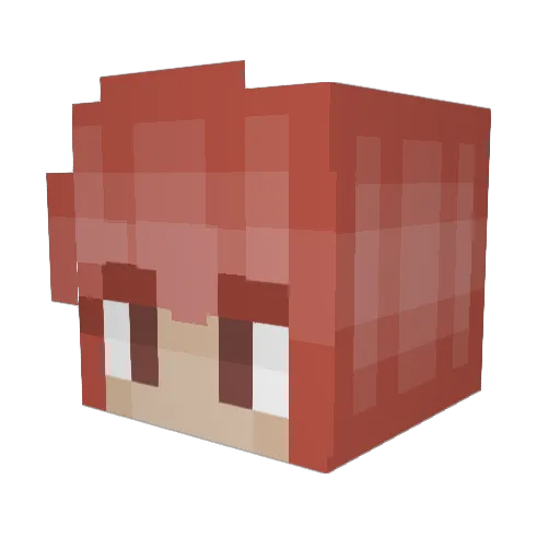 Crawf1sh Minecraft avatar head, 3D render