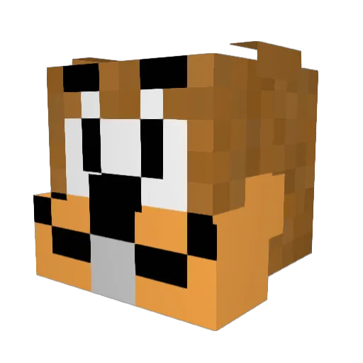 Crawfishnation Minecraft avatar head, 3D render