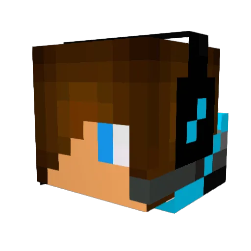 Crawfs36 Minecraft avatar head, 3D render