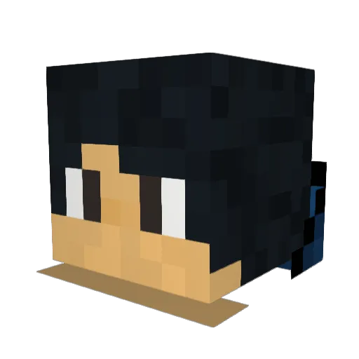 Crawl76 Minecraft avatar head, 3D render