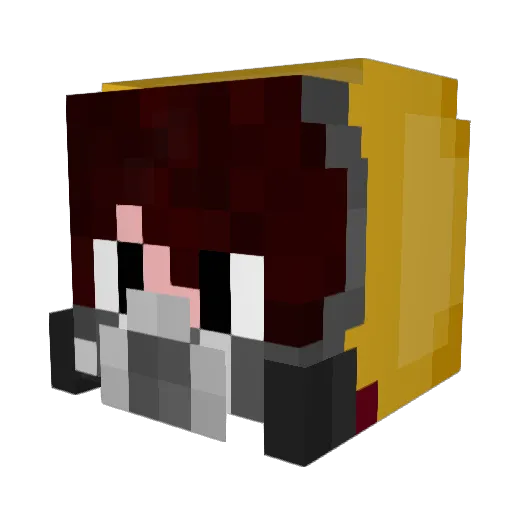 Crawler4 Minecraft avatar head, 3D render
