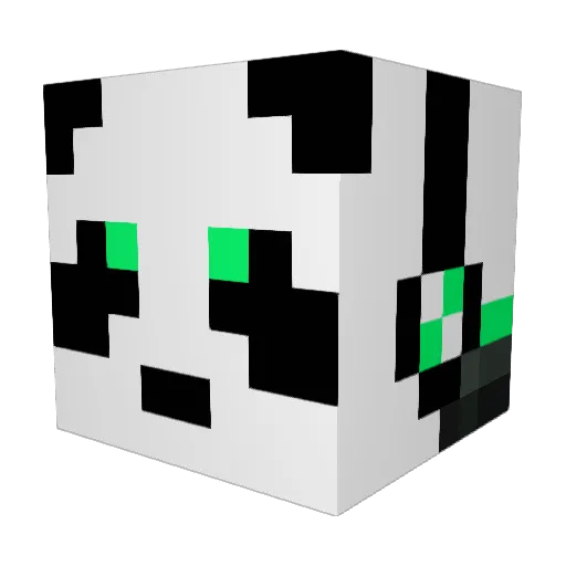 Crawler66 Minecraft avatar head, 3D render