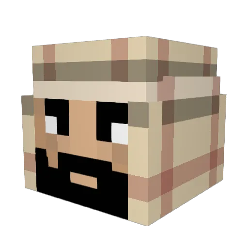 Crawliyt Minecraft avatar head, 3D render