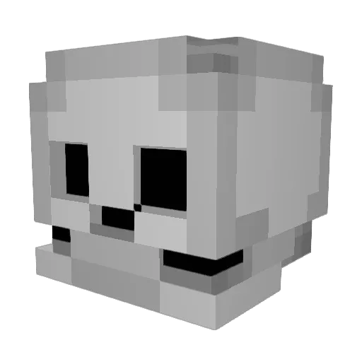 Crawmpy Minecraft avatar head, 3D render