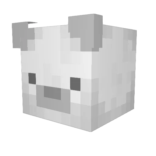 Craxi Minecraft avatar head, 3D render