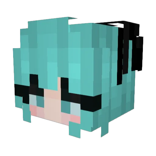 CraxiParon Minecraft avatar head, 3D render