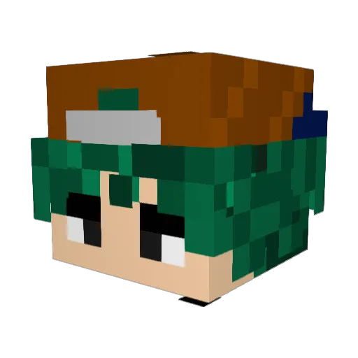Craxkerssj Minecraft avatar head, 3D render
