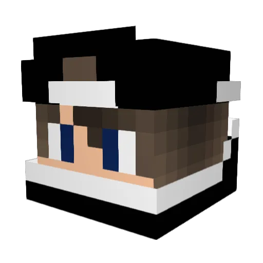 Craxxl Minecraft avatar head, 3D render