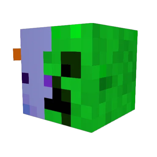 Craxxo Minecraft avatar head, 3D render