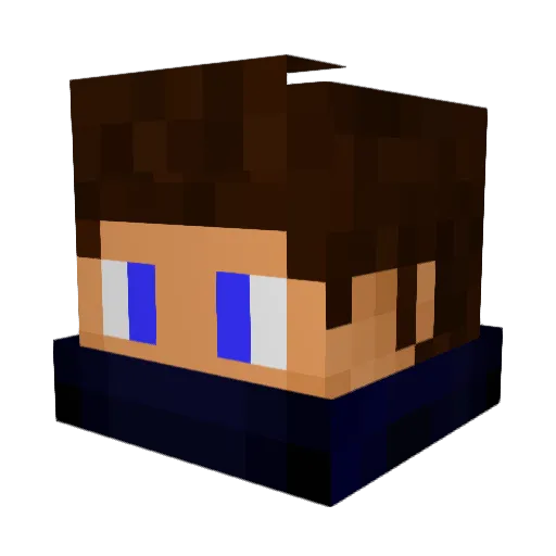 CrayZiIx Minecraft avatar head, 3D render
