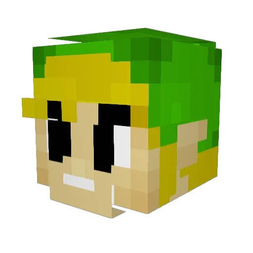 Craydo Minecraft avatar head, 3D render