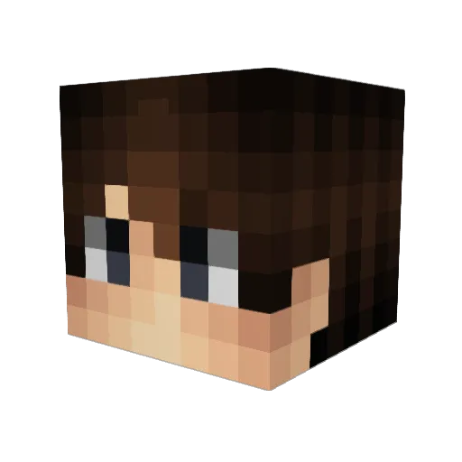 Crayfis1000 Minecraft avatar head, 3D render