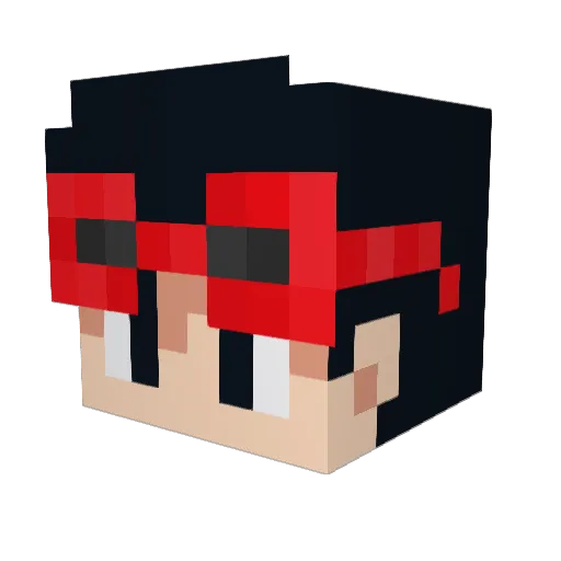 Crayne03 Minecraft avatar head, 3D render