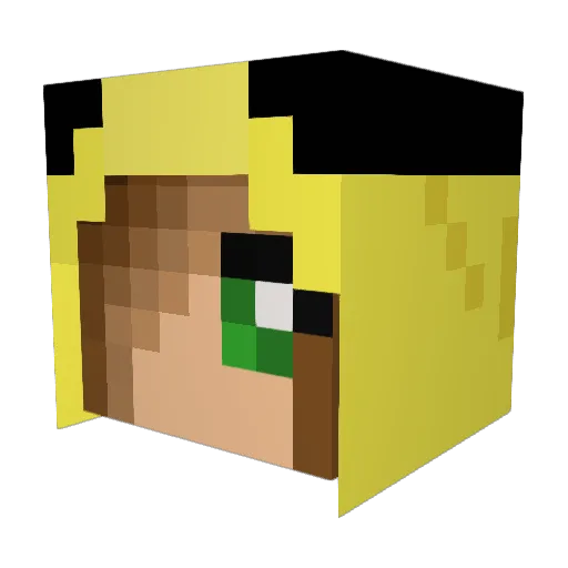 CrayolaCookie Minecraft avatar head, 3D render