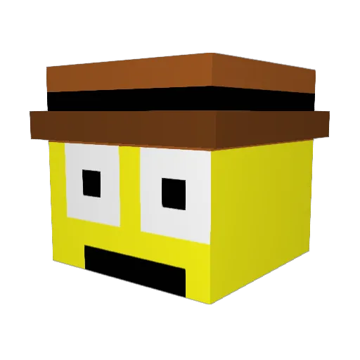 CrayonBoiiiii Minecraft avatar head, 3D render