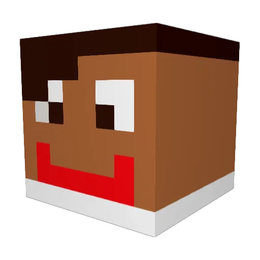 CrayzManTR Minecraft avatar head, 3D render