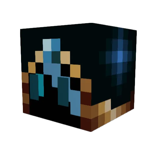CrayzQ Minecraft avatar head, 3D render