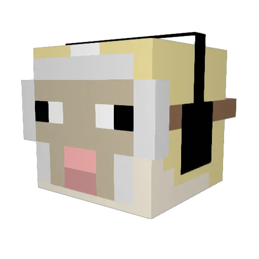 CrayzSheepMC Minecraft avatar head, 3D render