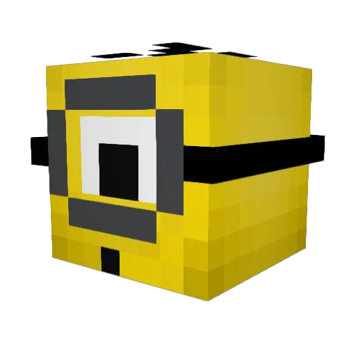 Crayzcore Minecraft avatar head, 3D render