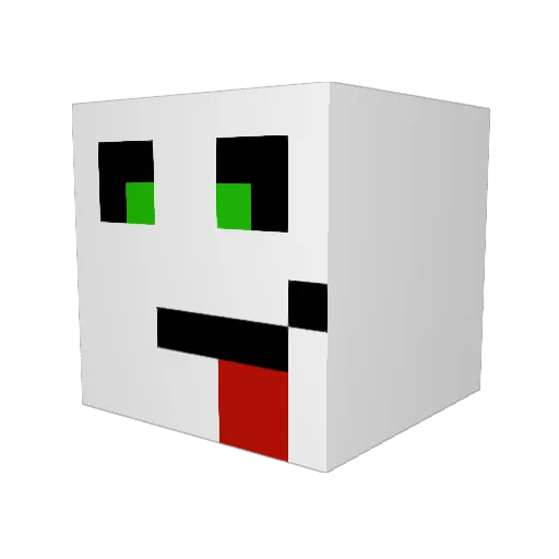 CrazNkid Minecraft avatar head, 3D render