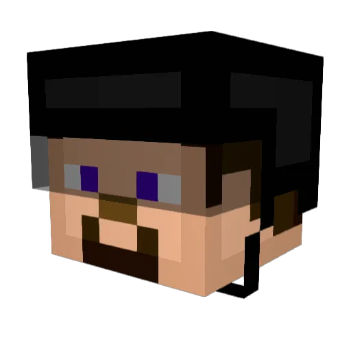 CrazedMahmood Minecraft avatar head, 3D render