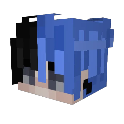 CrazedWolfHaven Minecraft avatar head, 3D render
