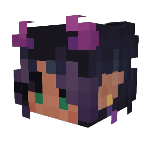 Crazed_Candy Minecraft avatar head, 3D render