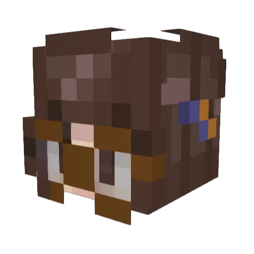 Crazed_Fangirl Minecraft avatar head, 3D render