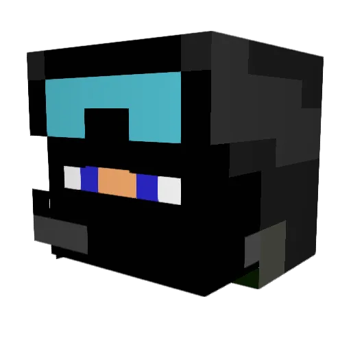 Crazedcaiden Minecraft avatar head, 3D render