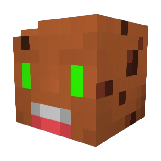 Crazedcookie Minecraft avatar head, 3D render