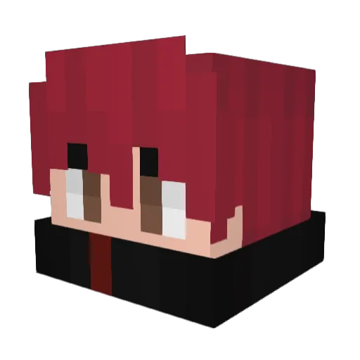 Crazedxx Minecraft avatar head, 3D render