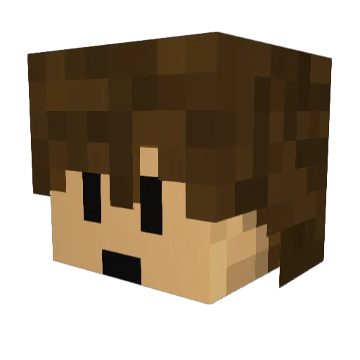 CrazeeKeenan Minecraft avatar head, 3D render