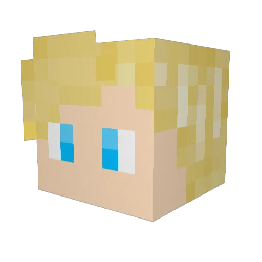 CrazeeeChicken Minecraft avatar head, 3D render