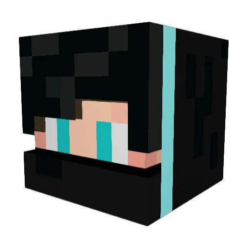 Crazegamer52 Minecraft avatar head, 3D render