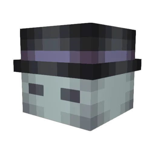 CrazehGhost Minecraft avatar head, 3D render