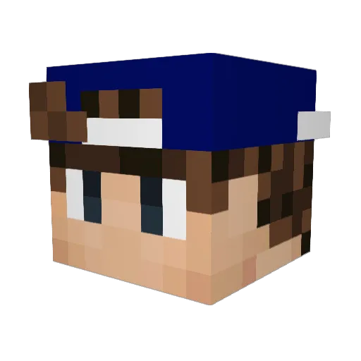 CrazerDE Minecraft avatar head, 3D render