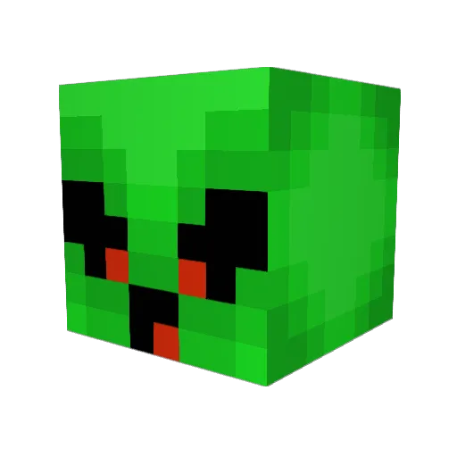 Crazergamer Minecraft avatar head, 3D render