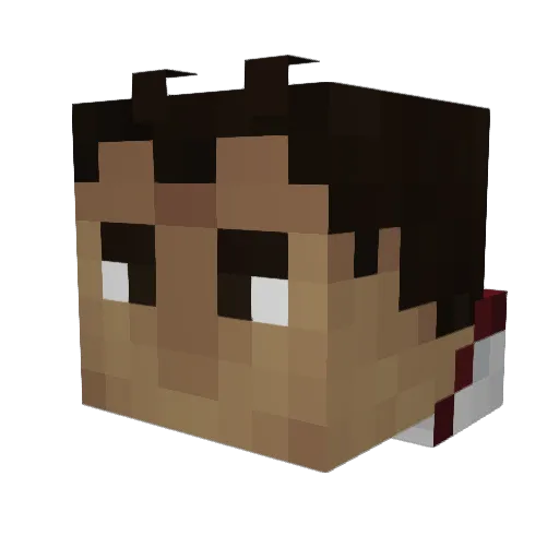 Craziian Minecraft avatar head, 3D render