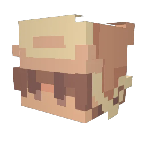 Craziism Minecraft avatar head, 3D render