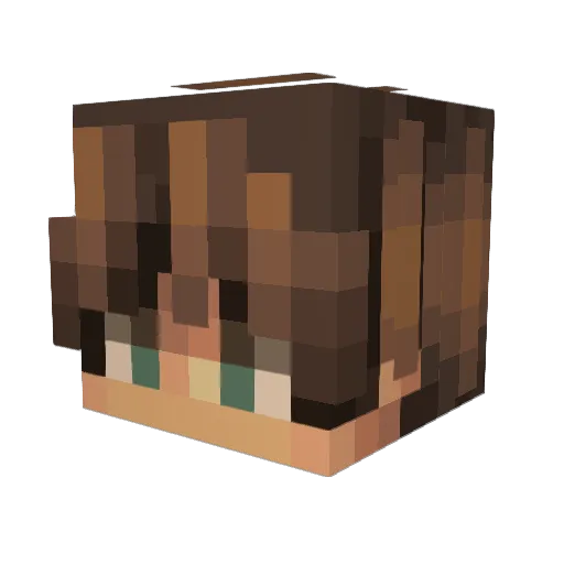 Crazilite Minecraft avatar head, 3D render