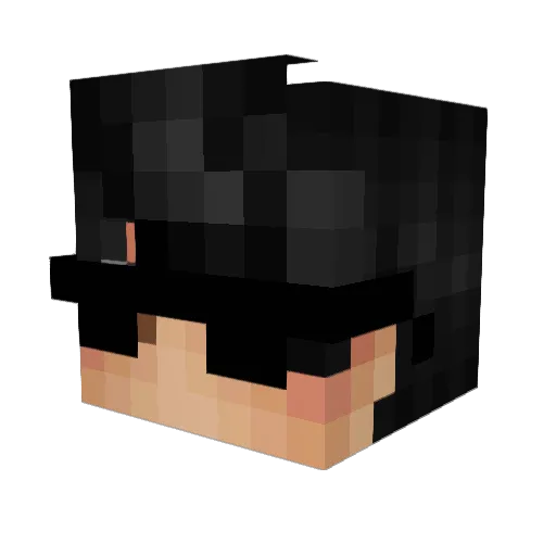 Crazy900 Minecraft avatar head, 3D render