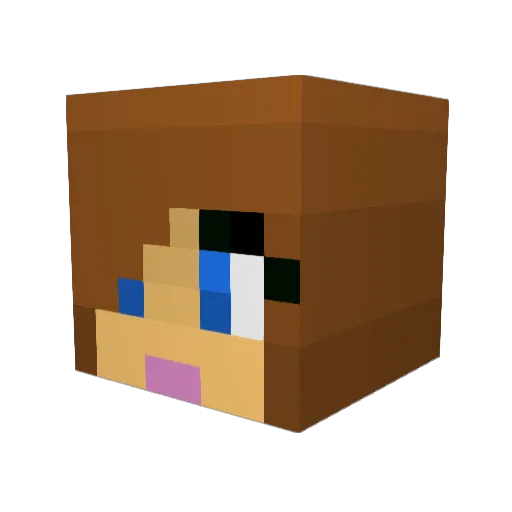 CrazyAli4 Minecraft avatar head, 3D render
