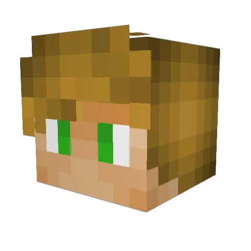 CrazyBaconKing7 Minecraft avatar head, 3D render