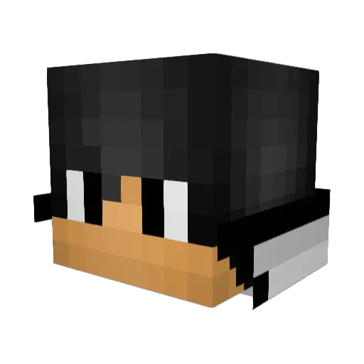 CrazyBanana_9 Minecraft avatar head, 3D render