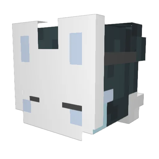 CrazyBing Minecraft avatar head, 3D render