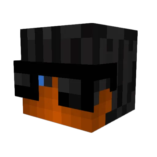 CrazyBlue56 Minecraft avatar head, 3D render