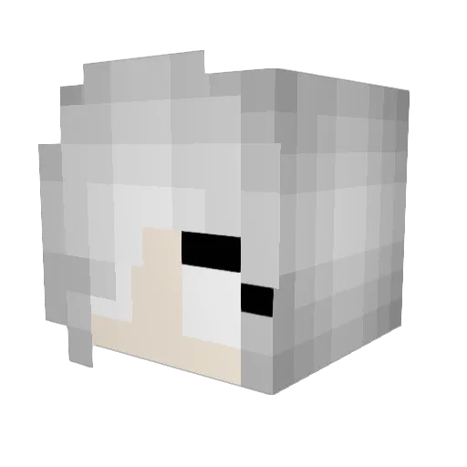 CrazyBluePanda13 Minecraft avatar head, 3D render
