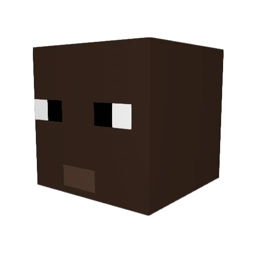 CrazyBuff Minecraft avatar head, 3D render