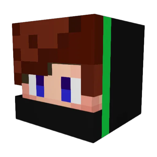 CrazyBuster2k Minecraft avatar head, 3D render