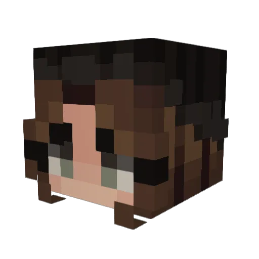 CrazyButthole Minecraft avatar head, 3D render